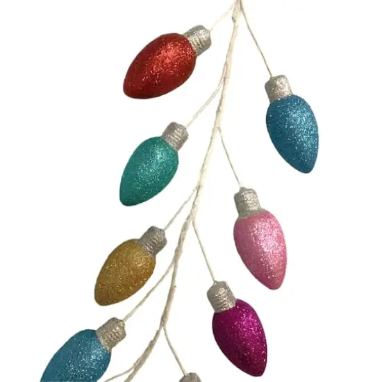 6ft. Glitter Rainbow Light Bulbs Garland by Ashland&reg; {3}