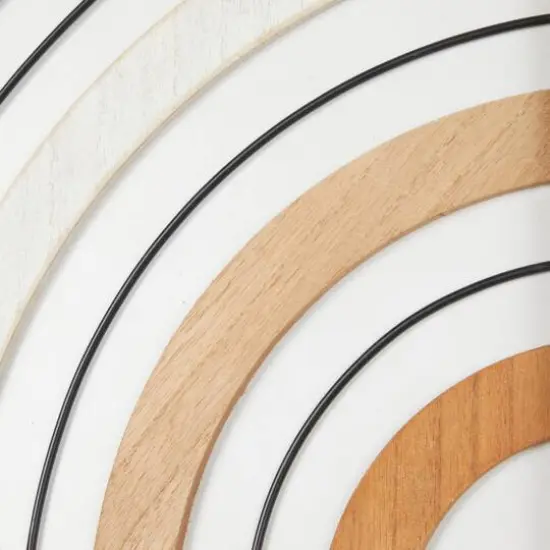 Brown Wood Geometric Wall D&eacute;cor Set {4}