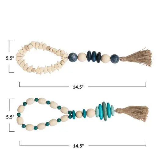 Hello Honey&reg; Wood Beads with Jute Tassel Set {3}