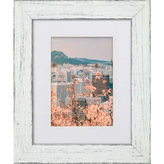 Craig Frames 4 Pack: Jasper Marshmallow Weathered White Picture Frame with Mat {7}