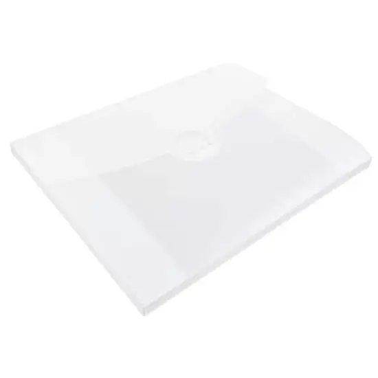 JAM Paper Clear Frost Plastic Portfolio with Circular Tuck Flap Closure 8.5" x 6.5" {4}