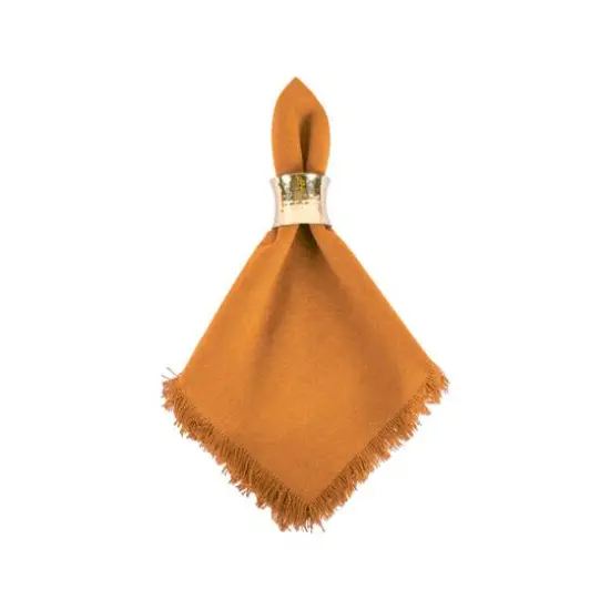 DII&reg; Solid Heavyweight Fringed Napkins, 6ct. Pumpkin Spice {4}