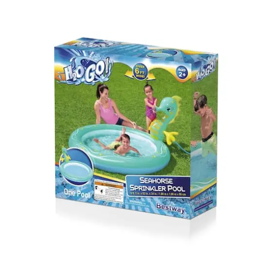 Bestway H2OGO! Seahorse Inflatable Sprinkler Pool {3}