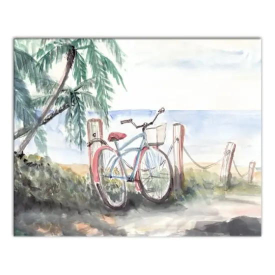 Beach Bike 20" x 16" Canvas Wall Art {1}