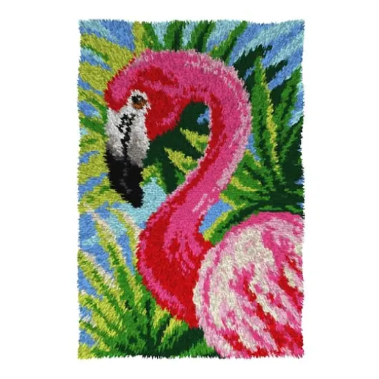 Orchidea Latch Hook Rug Kit Flamingo {1}