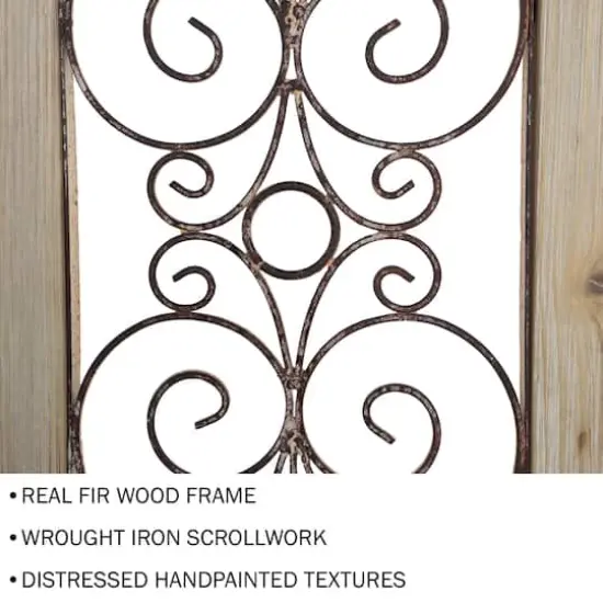 Hastings Home 50" Metal & Wood Wall Hanging Panel {6}