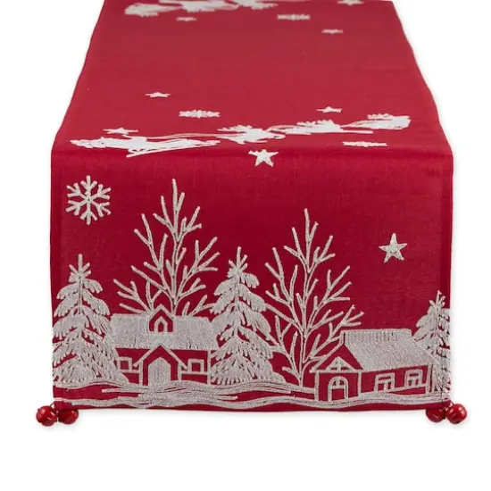 DII&reg; 70" Santa's Sleigh Embroidered Table Runner {1}