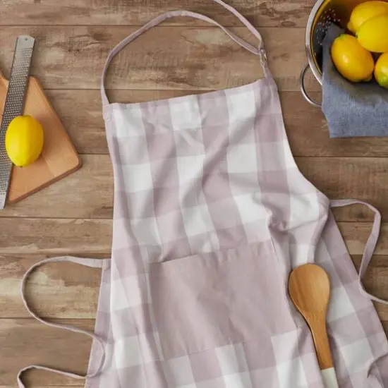 DII&reg; Buffalo Check Chef Apron Lilac {9}