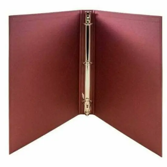 JAM Paper Designders&reg; 1" Red Linen 3 Metal Rings Binder, 2ct. {1}