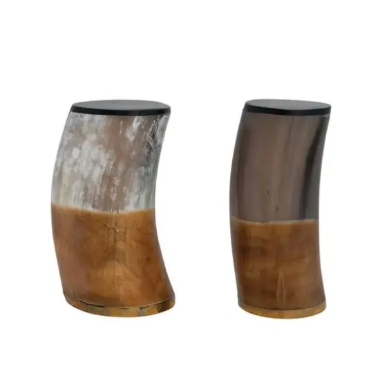 Hello Honey&reg; 5.25" Horn & Brass Bookends Set {1}