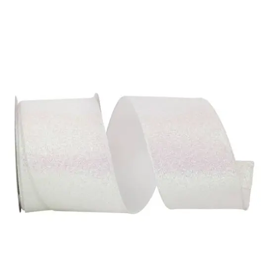 JAM Paper 2.5" x 10yd. Iridescent Glitter Wired Ribbon {1}