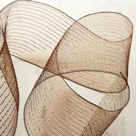 5.5" x 45ft. Bronze MeshRibbon by Celebrate It&trade; {3}