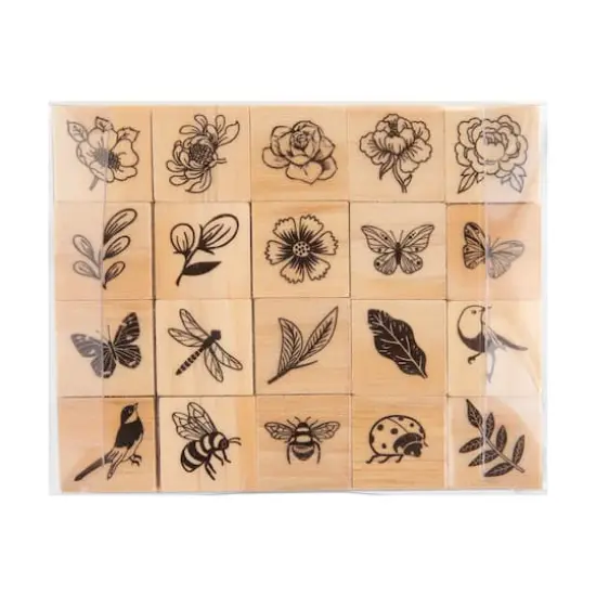 Bugs & Flowers Wood Stamp Set by Recollections&reg; {1}