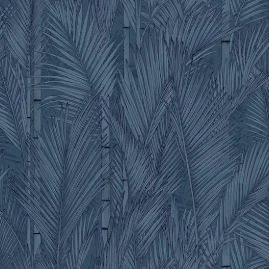 RoomMates Swaying Fronds Peel & Stick Wallpaper Navy {1}
