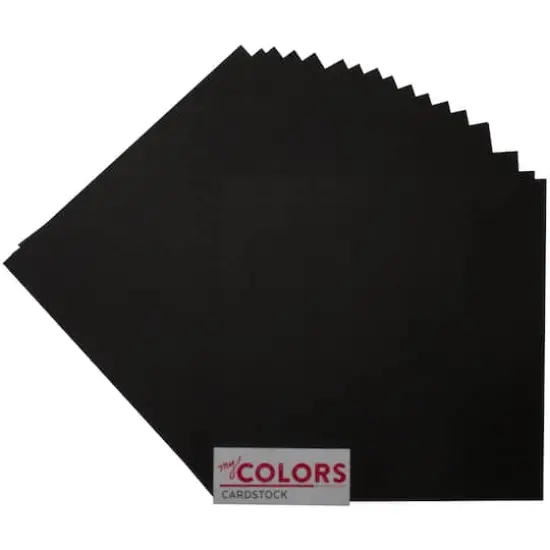 My Colors Canvas Cardstock Bundle 12"X12" 18/Pkg-Black Magic {3}