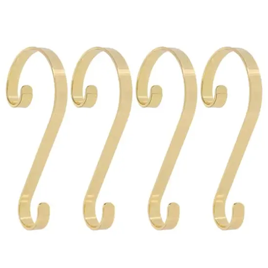Haute Decor Stocking Scroll&reg; Brass Stocking Holders, 4ct.  {1}