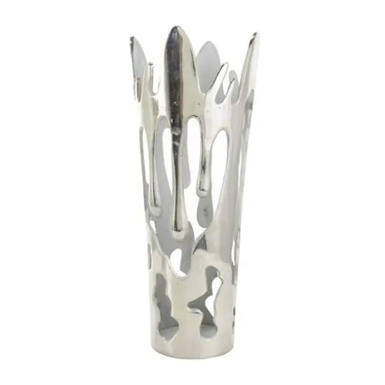 Silver Aluminum Melting Drip Vase Set {5}