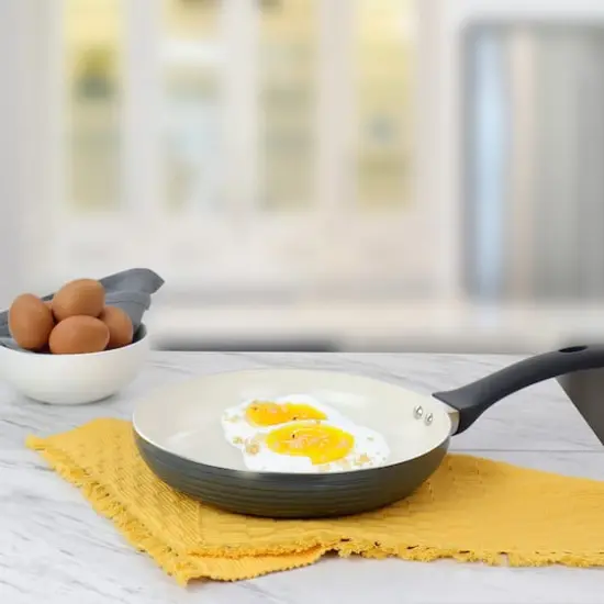 Oster Ridge Valley 10'' Gray Aluminum Nonstick Frying Pan {5}