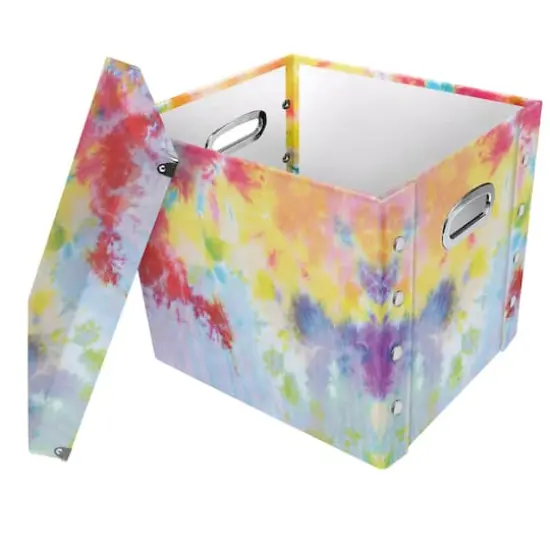 12" Snap-N-Store Tie Dye Vinyl Record Storage Box {1}
