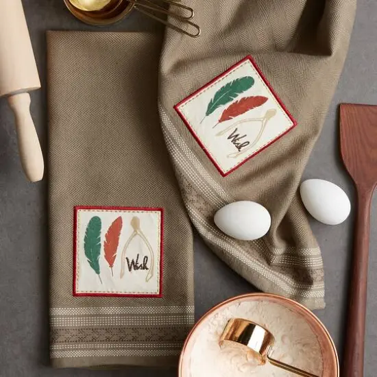 DII&reg; Wish Embroidered Dishtowels, 2ct. {7}