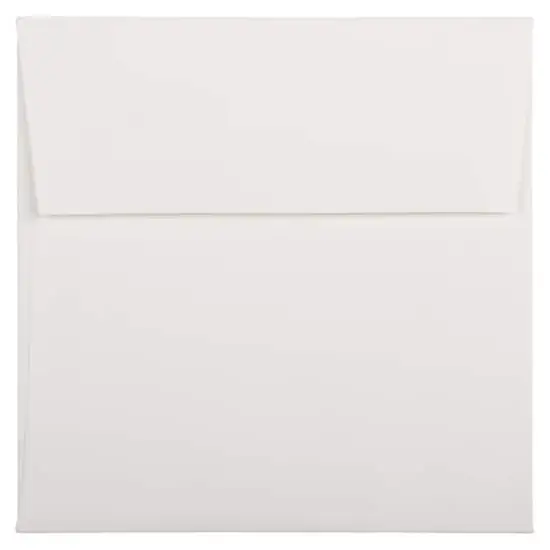 JAM Paper 6" Metallic Square Invitation Envelopes, 25ct. Bright White Wove {1}