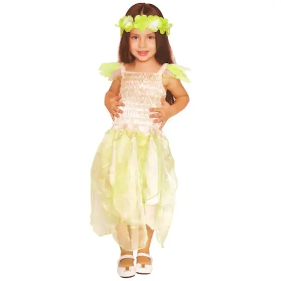 Medium Green & Gold Fairy Girl's Costume {1}