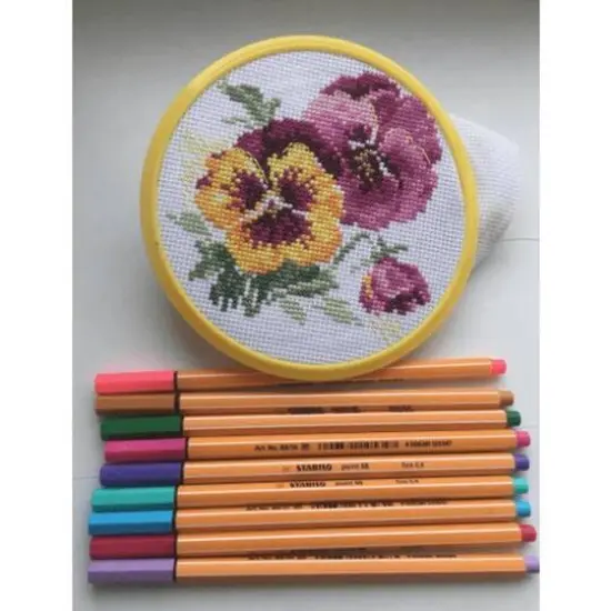 Alisa Pansies Cross Stitch Kit {6}