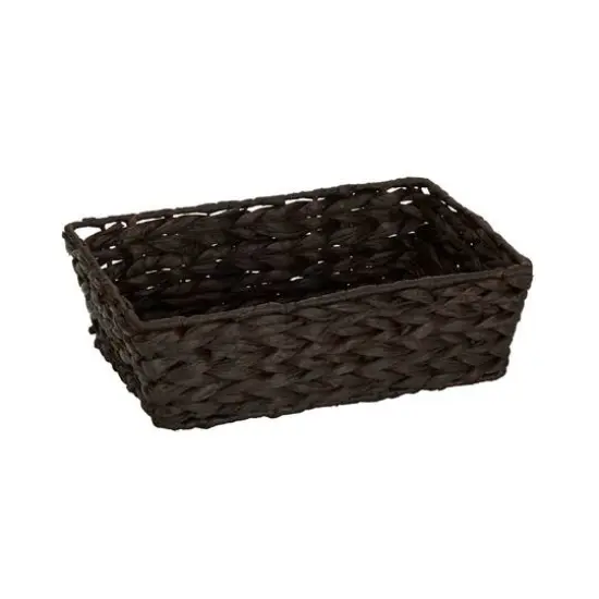 Household Essentials Dark Brown Wicker Storage Basket Set {4}
