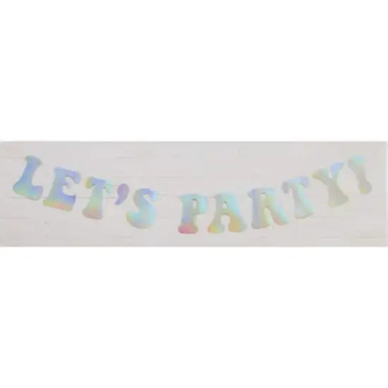 6ft. Iridescent Let's Party Banner by Celebrate It&trade; {1}