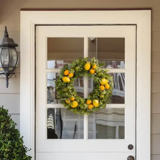 Glitzhome&reg; 22'' Lemon Wreath {4}