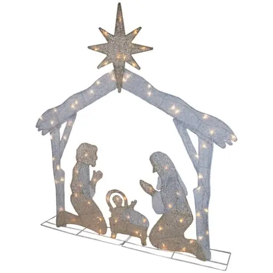 4ft. LED Holy Family Nativity Scene Outdoor Christmas Decoration {6}