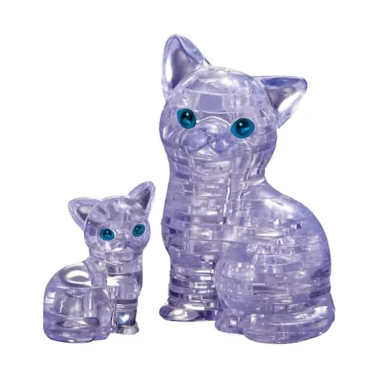 Original 3D Crystal Puzzle&trade; Cat with Kitten 49 Piece Puzzle {1}