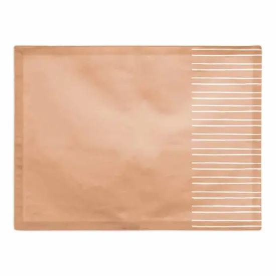 Peach Stripe 18" x 14" Cotton Twill Placemat {1}