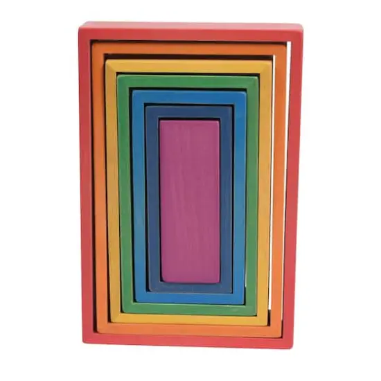 TickiT&reg; Wooden Rainbow Architect Rectangles {3}