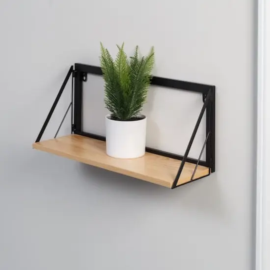 Honey Can Do Maple 18" Floating Wall Shelf {5}
