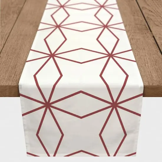 Crossed Lines Indoor/Outdoor Table Runner Red {3}