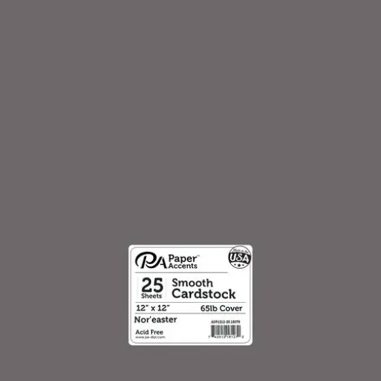 PA Paper™ Accents 12" x 12" 65lb. Smooth Cardstock, 25 Sheets Nor'easter {1}