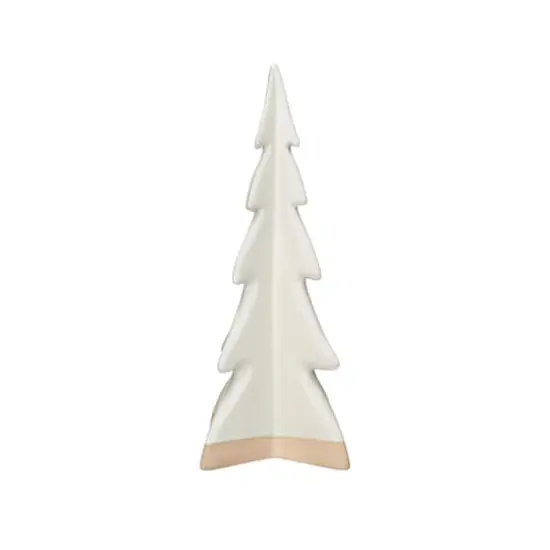 Hello Honey&reg; 11" Cream Decorative Stoneware Tree with Reactive Glaze {1}