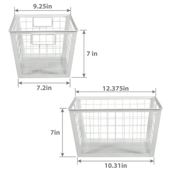 12.5" White Wire Multifunctional Basket {5}