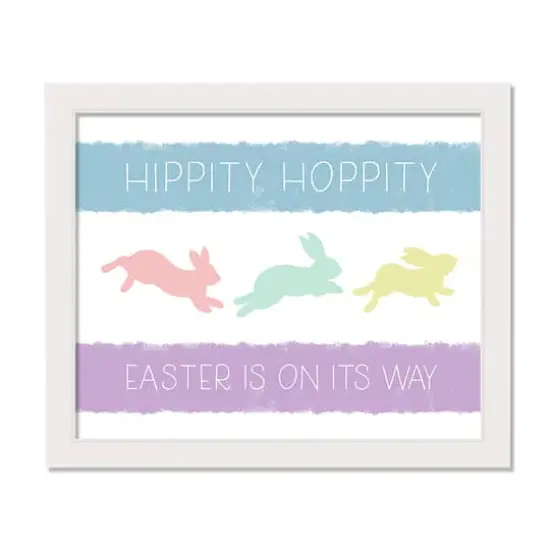 Easter On Its Way 20" x 16" White Framed Print Under Plexiglass {1}
