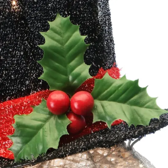 48" Crystal Snowman Decoration, Clear Mini LED Lights {5}