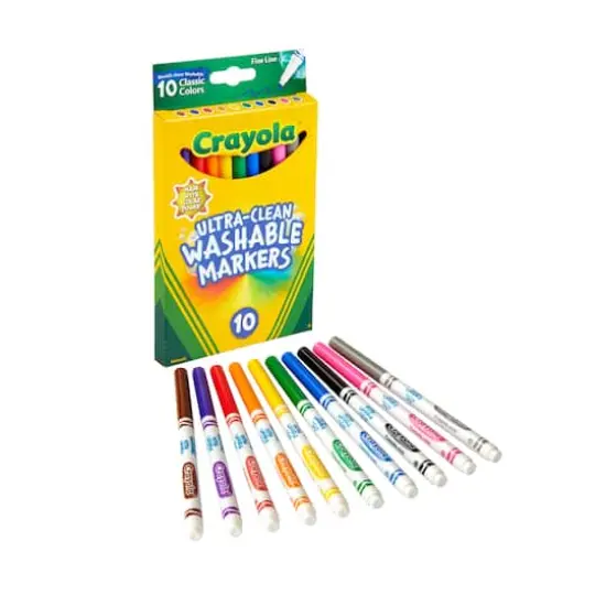 Crayola&reg; Ultra-Clean Fine Line Classic Color Markers, 10 Count {4}