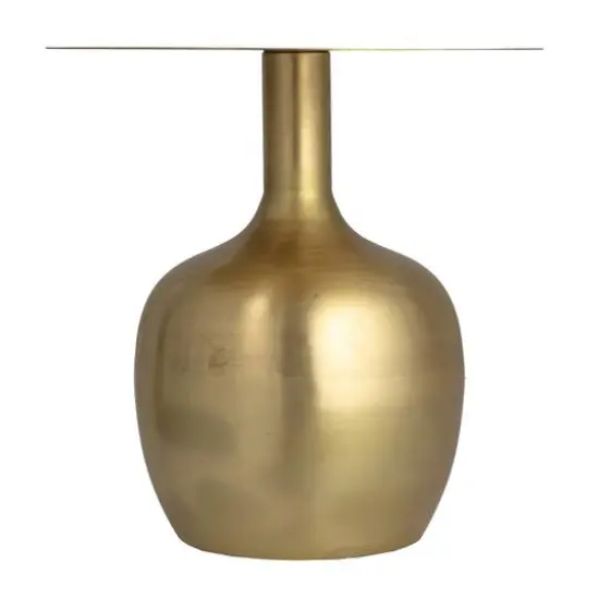 Hello Honey&reg; Gold Elegant Metal Round Side Table {5}