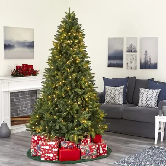 7ft. Pre-Lit Sun Valley Fir Artificial Christmas Tree with LED Lights {9}