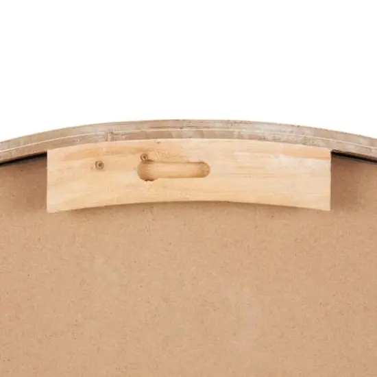 30" Natural Brown & White Mandala Wall Clock {8}