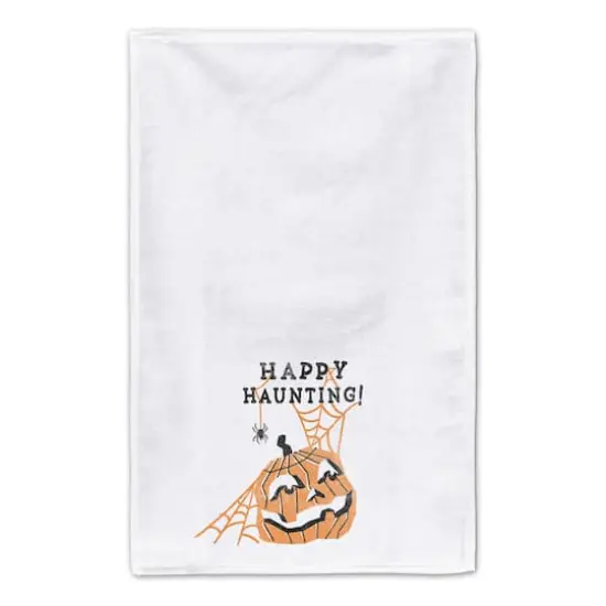 Mid Mod Pumpkin Happy Haunting Tea Towel Set {4}