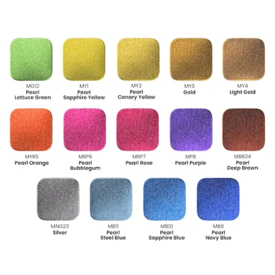 Arteza&reg; 14 Color Metallic Fabric Paint Set {3}