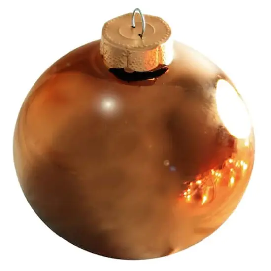 Whitehurst 4ct. 4.75" Glossy Glass Ball Ornaments Chocolate Shiny {1}