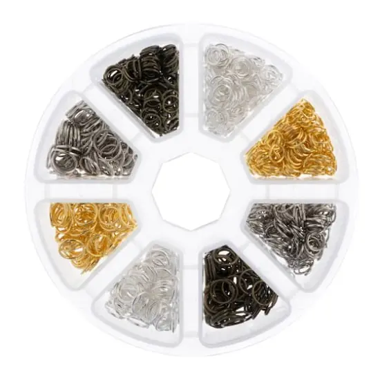 John Bead Jump Rings Assortment Round 8 Slot Jewelry Making Kit, 1200ct. {1}