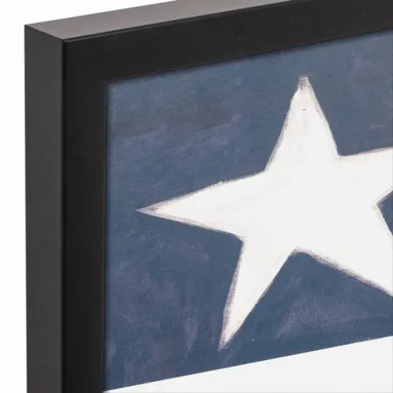 Primitive American Flag Black Framed Canvas {4}